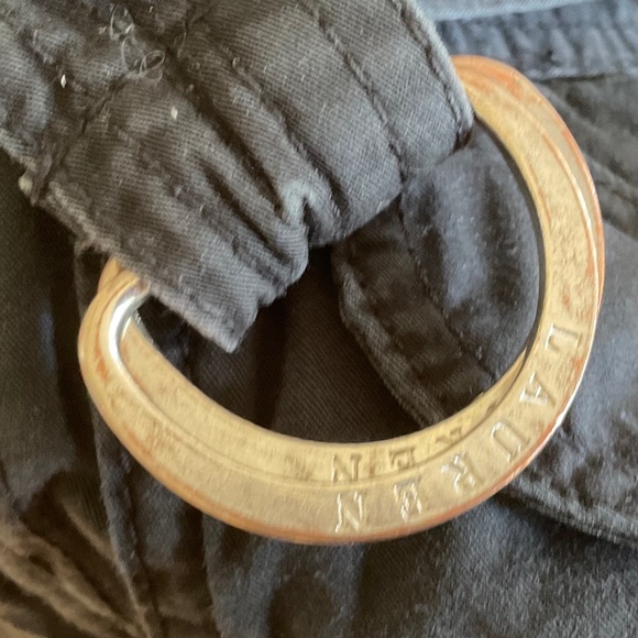 Vintage Lauren Ralph Lauren black cotton shorts with belt size 4 ⭐️⭐️⭐️ - Picture 7 of 8